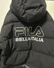 斐乐（FILA） 官方羽绒服情侣款冬季休闲运动连帽长袖印花保暖外套男女装上衣 正黑色-BK XL 180/100A 实拍图