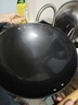 洽硕陆川铸铁生铁炒菜锅不粘锅炒锅无涂层少油烟大双耳圆底铁锅燃气灶 46cm加厚铸铁炒锅(带盖） 实拍图