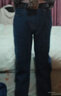 AEMAPE高端苹果男士100%纯棉牛仔裤春秋款宽松阔腿高腰深裆宽腿大码长裤 【厚款】深蓝色 30  (2尺3) 实拍图