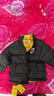 B.Duck小黄鸭童装儿童羽绒服冬季新款男童保暖正反两面穿外套 黑色 105 cm 实拍图