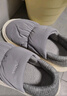 朴西棉拖鞋室内家用2024冬季保暖包跟厚底防水防滑月子鞋女加绒加厚 太空灰 均码 44-45（适合4344） 实拍图