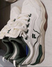 FILA FUSION斐乐潮牌KICK板鞋男鞋新款时尚休闲鞋踢板鞋潮 初雪白/暗绿-PC 42.5 实拍图