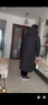 鸭鸭王一博同款312g充绒反季羽绒服长款男女极寒加厚冬季保暖外套HY 青光黑色-YE4B001056A L 实拍图