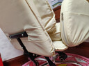 英斯迪尔（INSDEA）家用老板椅舒适久坐办公椅电脑椅可躺靠背椅书房书桌商务沙发座椅 米白+脚踏-纳米皮【高弹海绵】 钢制脚 实拍图