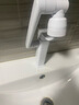 梵玖全铜洗脸盆水龙头卫生间冷热万向机械臂洗手池面盆招财猫水龙头 方形【全铜体洗头神器】-白色 实拍图