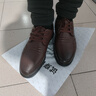 红蜻蜓男鞋加绒保暖牛皮休闲鞋男秋冬商务正装皮鞋男WTA306872A棕色43 实拍图