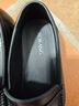 奥康官方男鞋男士低帮商务休闲皮鞋舒适套脚乐福鞋 黑色1223211013 41 实拍图