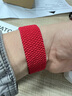 BHO【热销5万+】适用苹果手表表带apple iwatch s10/s11表带s9/se3/2单圈编织表带s8/7尼龙女士男生款 红色 44/45/46表盘S码【腕围161-173mm】 实拍图