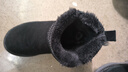 意尔康雪地靴女短筒棉鞋加绒女靴保暖面包鞋 26322W 黑色 35  实拍图