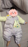 巴拉巴拉童装婴儿羽绒服连体衣宝宝衣服冬装哈衣爬服萌趣男童女童 粉紫A70708 80 cm 实拍图