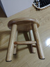 艺美天和（YIMEITIANHE）实木小凳子家用矮凳客厅换鞋凳北欧餐凳茶几凳儿童圆凳子木头凳子 坐高25CM【榫卯圆脚】【原木色】 实拍图
