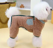 COCS狗狗衣服保暖加绒猫咪衣服冬季中小型犬泰迪博美棉衣四脚带牵引扣 卡其色 L（建议体重8-12斤） 实拍图