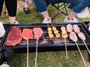 原始人烧烤架户外烧烤炉家用碳烤炉3-7人便携式木炭烧烤架子 加厚烤炉+3件套 实拍图