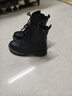 达芙妮黑色马丁靴女款2025秋冬季加绒皮靴厚底英伦风增高靴子短靴 实拍图