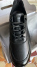 强人3515男鞋新款运动皮鞋牛皮软底百搭跑步休闲鞋黑色通勤皮鞋 黑色 42 实拍图