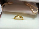 周生生情人节黄金戒指 素圈活口戒男女情侣可作对戒09141R 计价4.1克 实拍图