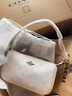 蔻驰（COACH）奥莱女包经典标志老花NOLITA 19号手袋麻将包腋下单肩包手提包 IM/白色/粉笔白色 实拍图