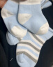 幸孕日新生婴儿袜子春秋款0-3个月6夏季薄款透气男女宝宝中筒棉袜儿童袜 秋冬婴儿袜三双/蓝色 0-6月 实拍图