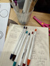 斑马牌（ZEBRA）艺点按动水彩笔 学生儿童涂鸦绘画填色细杆彩色笔手账笔生日礼物 WYSS22 暗夜色系12色装 实拍图