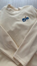 棉花堂【远红外升温】男女儿童半高领长袖T恤中大童仿德绒打底衫上衣 米白 130 实拍图