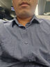 杉杉【DP免烫】长袖衬衫男士蓝色春季商务休闲纯棉衬衣 833条纹 43 实拍图