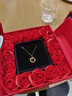 中国黄金（CHINA GOLD）黄金项链女足金莫比乌斯环吊坠套链首饰七夕情人节生日礼物送女友 单吊坠约1.4-1.5g【18K金链+情人节礼盒】 实拍图