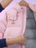 鸭鸭童装羽绒服2024冬季新款儿童宽松男女中大童中长款加厚外套 粉红色 160 实拍图