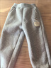 真维斯女童裤子加绒秋冬新款儿童运动裤保暖一体绒冬装休闲加厚舒适卫裤 灰 草莓兔X 100 实拍图