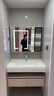 启鸣（QIMING）肤感一体盆浴室柜洗脸洗手盆柜组合卫生间面盆柜洗漱台卫浴 玻璃门智能镜柜+肤感一体盆90cm 实拍图