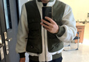 Dickies棉服 时尚拼接色多口袋厚外套夹克 男式羊羔绒外 奶油色 L 实拍图