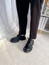 森馬男鞋春季新款英伦商务正装皮鞋男软底结婚新郎伴郎鞋厚底德比鞋男 黑色 42 (260mm) 实拍图