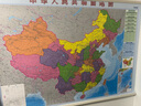 中国地图+世界地图 2025年行政区划交通图 加厚高清版 学生地理图挂图 办公室装饰客厅挂画 约1.1米*0.8米 中国地图+世界地图（带挂杆送钉子挂片） 实拍图