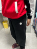 特步（XTEP）男女童小中大童儿童经典百搭针织裤子保暖加绒运动长裤 纯正黑 【9122加绒款】 170 cm 实拍图