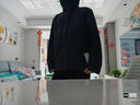 asics亚瑟士童装冬季中大儿童保暖连帽轻薄羽绒服【赠收纳袋】 001黑色 150 cm 实拍图