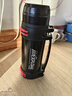 恩尔美（nRMEi）保温壶保冷杯大容量316不锈钢家用便携车载户外旅行工地保温水壶 磐石黑1200ml【保温72小时+2斤水+背带】 实拍图