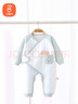 贝瑞加（Babyprints）宝宝秋冬连体衣婴儿保暖衣服夹棉加厚婴儿按扣爬服 绿彩虹66 实拍图