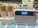 山水（SANSUI）V3户外K歌音响麦克风小型拉卡OK一体机无线蓝牙儿童话筒家庭ktv歌词显示音箱【双话筒+底座】 实拍图