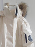 骆驼（CAMEL）【王俊凯同款】户外羽绒服冬季新款连帽羽绒衣中长款保暖防风外套 AA22264036B，浅杏色，女 M 实拍图
