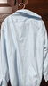 罗蒙（ROMON）商务职业正装男士白衬衫加绒加厚工装男装长袖衬衣男蓝色3XL 实拍图