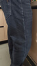 罗蒙（ROMON）男士牛仔裤男秋冬商务休闲裤男弹力直筒男裤厚款深档直筒长裤高腰 黑灰色+深蓝色【冬季款】 加绒 36 实拍图