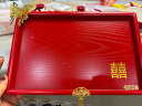 澳颜莱改口敬茶杯婚礼茶具陶瓷结婚喜杯两对喜碗敬酒杯新婚碗筷跪垫套装 喜字敬茶木盘(30*20cm) 实拍图