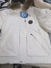 Teenie Weenie小熊男装简约休闲羽绒服秋冬大毛领情侣款羽绒服 白色 XL (180) 实拍图