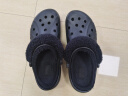 crocs卡骆驰秋冬新品休闲鞋秋冬洞洞鞋贝雅暖绒暖棉|206633 黑/黑-060 (建议买大一码) 44 (280mm) 实拍图