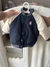 戴维贝拉（DAVE＆BELLA）冬季男童保暖棉服宝宝棒球服棉衣儿童外套衣服幼童上衣小童外衣 藏青色-N 100 cm（建议身高90-100cm） 实拍图