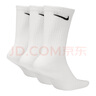 耐克(NIKE)袜子男子 速干透气运动袜 中筒袜三双装SX7676-100白XL 实拍图