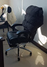 康仕坦（kingsway）办公按摩椅 上班办公椅 电动麻将椅 家用 全身 全自动 小型商用办公沙发椅子 迷你电脑椅 豪华款黑色 实拍图