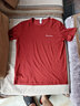 皮尔卡丹（pierre cardin）莫代尔冰丝t恤短袖男简约衣服百搭夏季圆领夏装休闲冰感半袖潮流 8817-223锈红色 XL【120-140斤】 实拍图