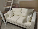 彻彻网红款出租房卧室双人沙发小户型经济型服装店二人两人皮艺小沙发 【升级皮质】米白色定型海绵 120cm 双人位【送置物袋+抱枕】 实拍图