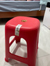 鑫吉星塑料凳子家用可叠放加厚板凳现代简约时尚餐厅餐桌凳舒适久坐椅子 大号红色10个（高46cm） 实拍图