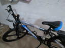 EG7山地自行车成人学生变速越野单车双减震赛车26寸青少年男女 三刀【升级减震 轻量铝架】黑蓝 26寸21速【适合：160-180CM】 实拍图